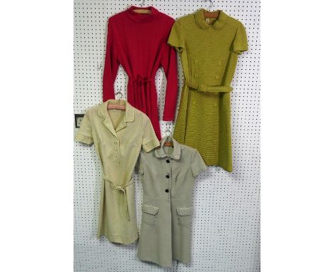 Vintage Ladies Fashion: mostly circa 1950s, 1960s and later, six formal tricot dresses, six summer frocks, seventeen skirts, 