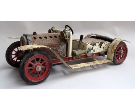 A vintage Mamod steam toy car