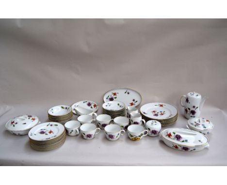 A collection of Royal Worcester 'Astley' porcelain, to include fourteen plates, seven cups, together with eight saucers, two 