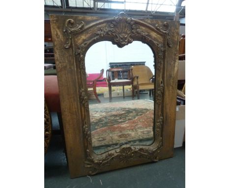 A rectangular thick gilt framed mirror 77 x 60cm