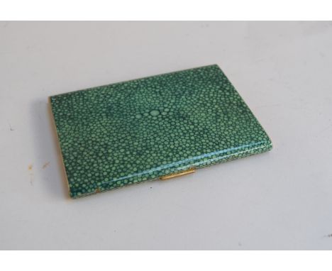 A green enamelled cigarette case