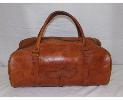 Ben Lhachmi Vintage Tan Leather Holdall 
