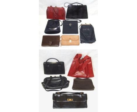 Ladies Vintage Leather Handbags incl. Golden Age, Jane Shilton, Janvier etc. (12) 