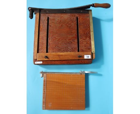 2 vintage paper guillotines 