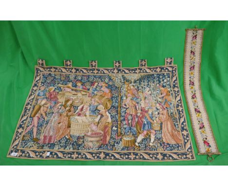 Tapestry together with bell pull tapestry 