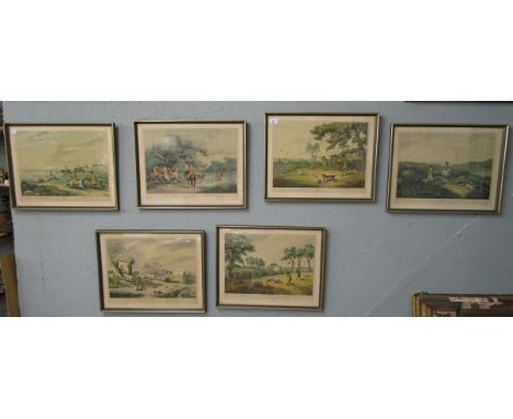 Collection of 6 hunting prints 