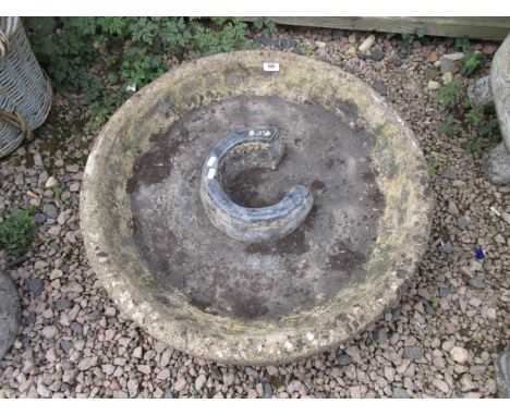 Large stone round planter 