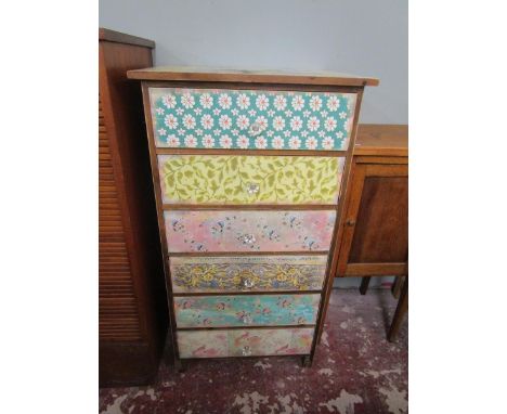 Vintage floral chest of drawers