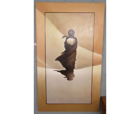 Original oil on canvas signed R. Casaro- Approx image size: 70cm x 119cm
