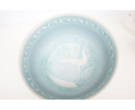 Royal Lancastrian bowl stamped J R (diameter 23cm)