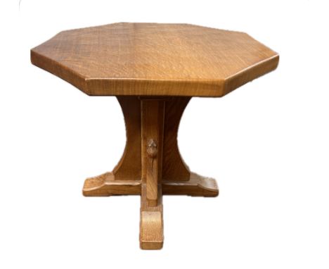 Robert Thompson (Mouseman) octagonal coffee table 