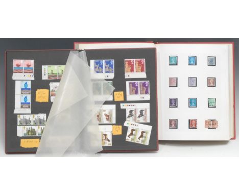 Stamps - 1970-s - 1980 UMM blocks, mostly traffic light blocks in two binders, stock books, plus used H/V machins, etc 