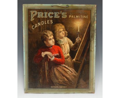 Advertising, Price’s Candle Co – a late 19th/early 20th century rectangular pictorial showcard, depicting a mother and daught