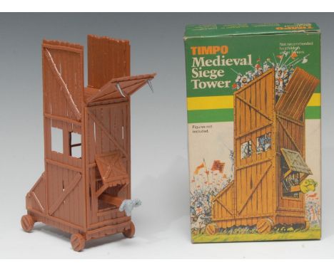 Timpo Toys Medieval Siege Tower, reference 1801, removable ladder and battering ram, boxed 