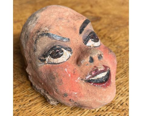 Puppetry – a collection of mid-20th century sculpted painted papier-mâché and carved wooden marionette puppet heads, various 