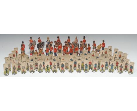 A collection of 1930’s Chad Valley ‘Regiments of the World’ two-dimensional soldier representational figures, each with a pri