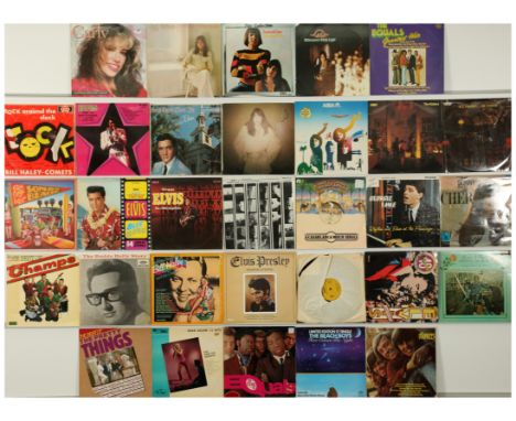 Assorted Rock and Pop LPs 1950s -1970s. Includes artists: Elvis Presley, ABBA, Sonny and Cher, PJ Proby, The Champs, Bill Hay