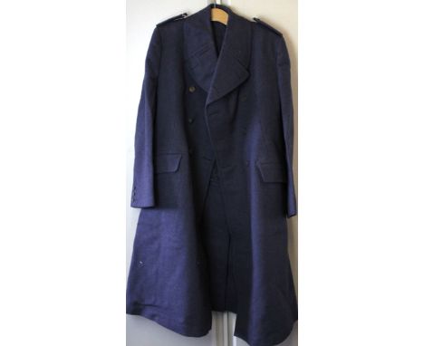 A World War II period RAF Officers Great Coat, dated 1944Complete with RAF buttons, RAF face mask, pair of silk gloves, assor