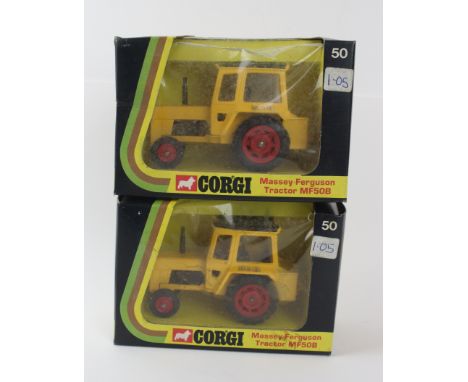 Two boxed Corgi no. 50 Massey Ferguson tractor MF50B