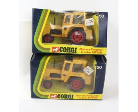 Two boxed Corgi no. 50 Massey Ferguson tractor MF50B