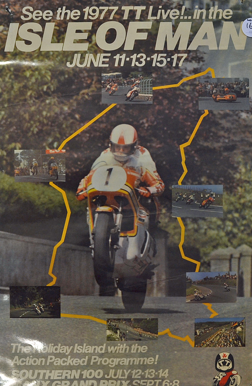 Autocollant Isle Of Man TT – Circuit De Course Moto – 7,5 Cm De Diamètre – Vintage Années 70 – Fabriqué En France (réf. IA049)