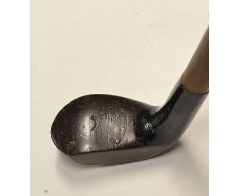 Period Dreadnought Sunday golf walking stick fitted with socket head golf club handle with and a green heart shaft (no tip) o