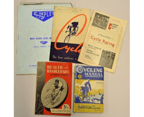 Various cycling ephemera from 1911 onwards to include "The Lighter Side" Supplement to Cycling 8 November 1911, 1948 Cycling 