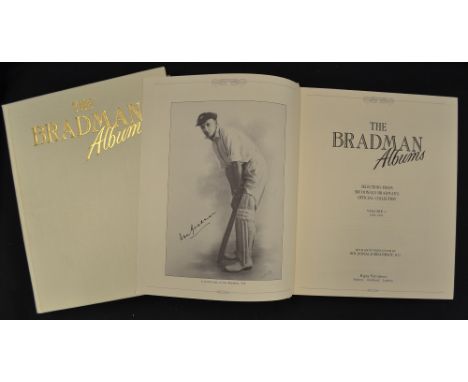 Signed Don Bradman Cricket 'The Bradman Albums' includes Volume I 1925-1934 signed twice to front page (back and front) and V
