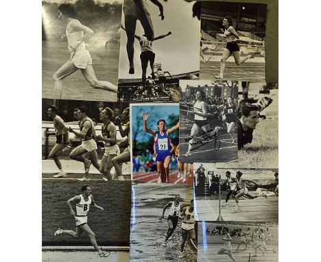 Quantity of 1960s onwards Athletic Photographs and Prints includes few signed, many press photographs stamped to the reverse,