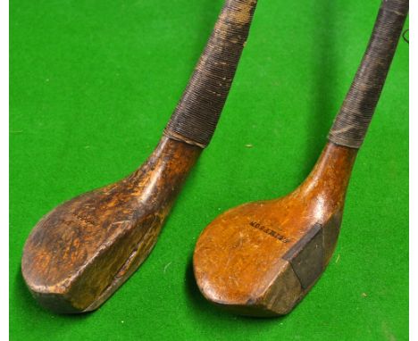 2x scare neck woods to incl Geo Bussey transitional  wide neck brassie with dropped heel face and R  Simpson small golden per