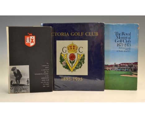 Golf Club Histories Overseas (3) to incl -  "The First 75 years of The Manawatu Golf Club - Palmerston New Zealand" 1st ed 19