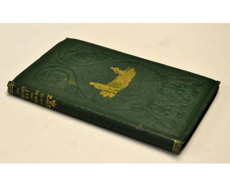 1863 Cricket book titled "The Cricket Bat And How To Use It" by An Old Cricketer. 1863 in the original green and gilt pictori