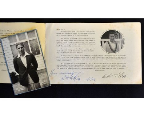 Arthur Fagg (England and Kent) signed souvenir benefit cricket book  - "Arthur Fagg Presents a Photographic Collection of pas