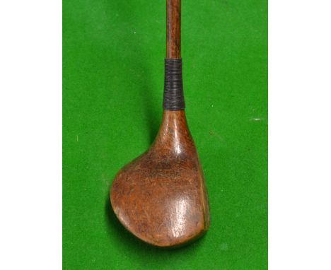 R. Forgan St Andrews Crown model large head brassie with makers shaft stamp 