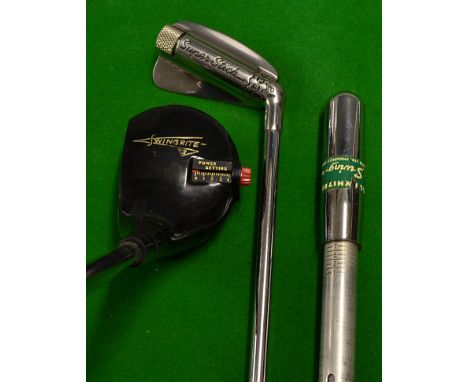 Super Stick Adjustable steel shaft iron together with 2x Swing Rite swing trainers (3) 