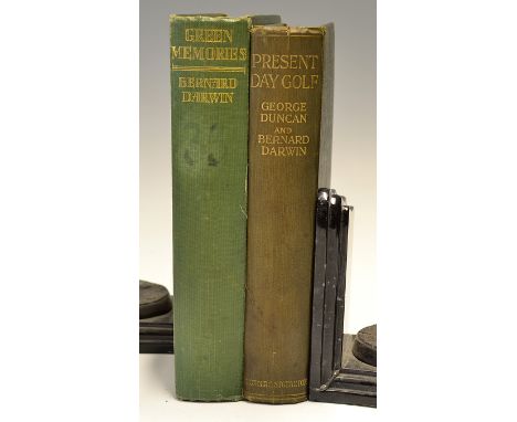 Darwin, Bernard (2) - 'Green Memories' 1st ed 1928 bound in green and gilt cloth, with some minor shelf wear to top and tail 