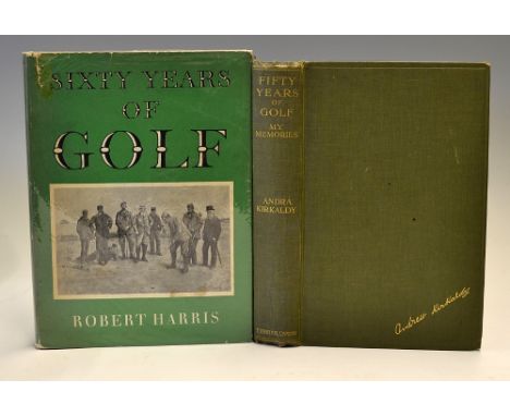 Kirkaldy, Andra - "Fifty Years of Golf - My Memories" 1st ed 1921 published T. Fisher Unwin Ltd London, in original green and