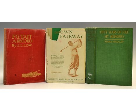 Early Golfing Biographies (3) to incl Andra Kirkaldy - "Fifty Years of Golf - My Memories" 1st U.S ed 1921 in original green 