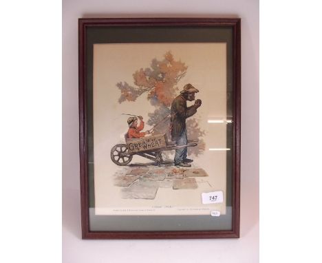 A Cream of Wheat advertising print 1921 'Giggap Uncle' 30 x 23cm