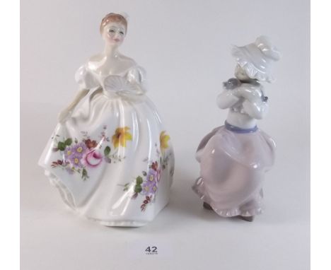 A Nao figure and a Royal Doulton figure Marilyn