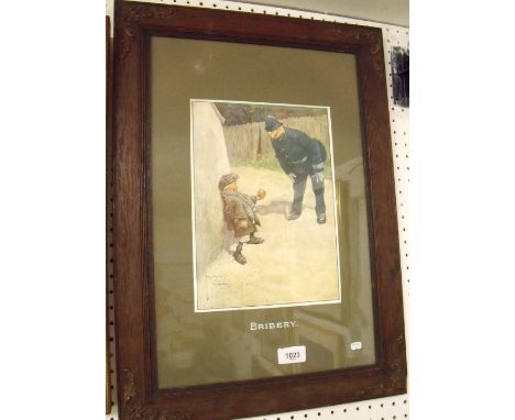 A print by Lawson Wood 'Bribary' 26 x 19cm