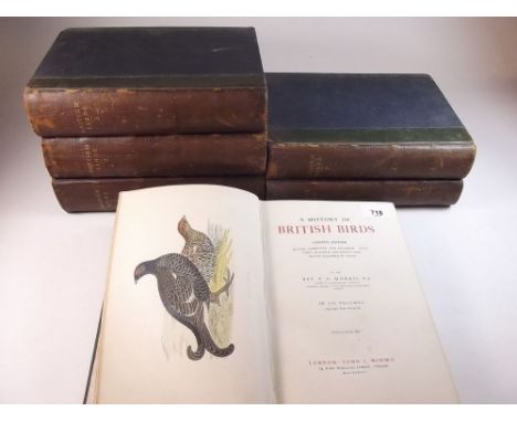 A History of British Birds by Rev. F O Morris BA - six Vols, 1896