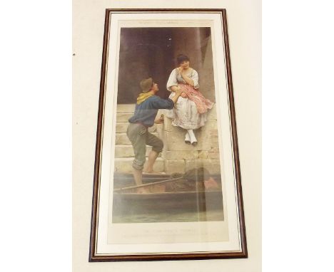 A Pears lithograph print 'The Fisherman's Wooing' 40 x 91cm