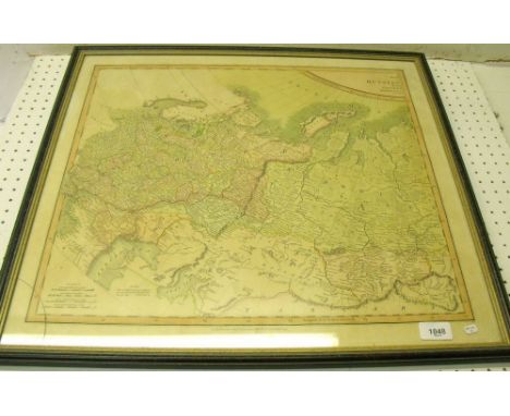 A map print of the Russian States after Cary 45 x 51cm