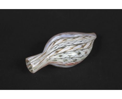 A 19th century Venetian glass scent bottle. With air twist decoration, L11cm  Condition Report: Overall in good-very good con