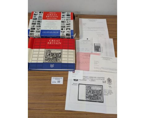 Stamps: GB Special stamp album boxed including unmounted Mint 1929 PUC £1 in Great condition, along with RSW 1948 and commemo