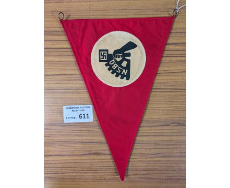 Collectables; Militaria: German NSBO Car pennant.