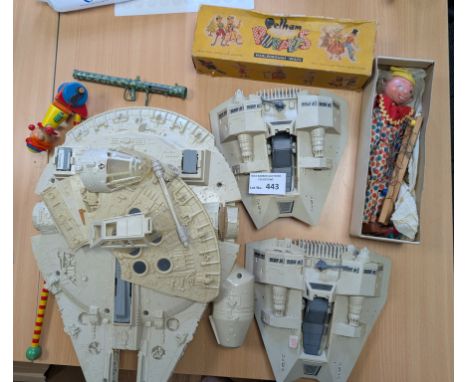 Diecast: Assortment including Kenner Star Wars Death Star and Snowspeeder (TLC), Clown Pelham Puppet, etc.