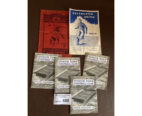 Sports Memorabilia; Football: Assortment of programmes including Arsenal v Blackburn 1931/2, plus Ipswich/Colchester late 195