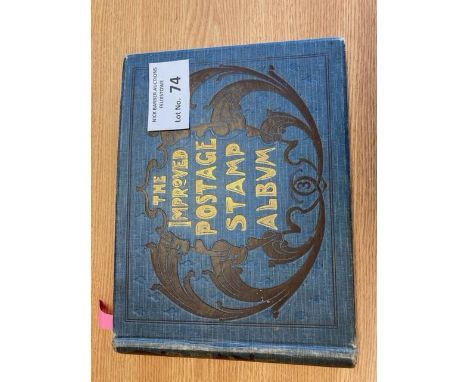 Stamps: Lovely old time world collection in oblong Improved stamp album.